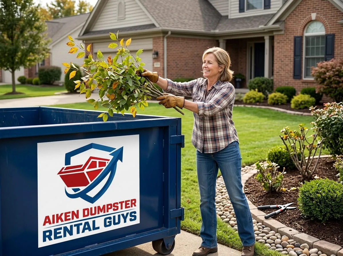 Roll-off dumpster load headed to the Aiken County C&D landfill